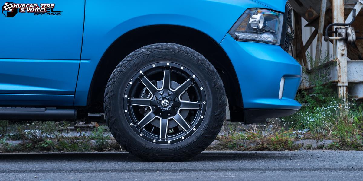 vehicle gallery/dodge ram 1500 fuel maverick d538 20X10  Black & Milled wheels and rims